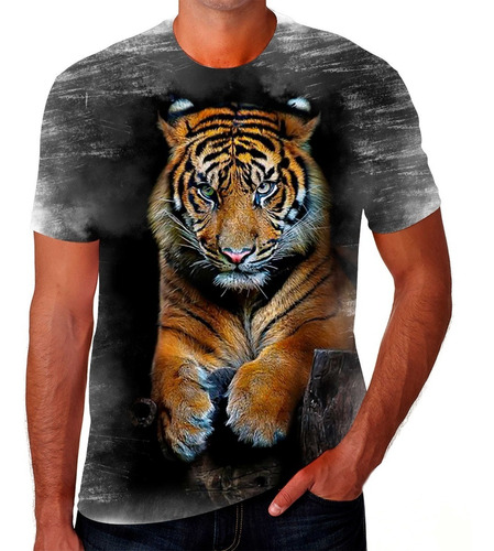 Camisa Camiseta Envio Rápido Tigre Felino Animal Poder 11